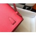Hermes Kelly Pochette Bag In Rose Lipstick Epsom Leather