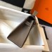 Hermes Kelly Pochette Bag In Taupe Grey Epsom Leather