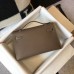 Hermes Kelly Pochette Bag In Taupe Grey Epsom Leather