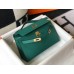 Hermes Kelly Pochette Bag In Vert Veronese Epsom Leather