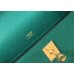 Hermes Kelly Pochette Bag In Vert Veronese Epsom Leather