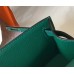 Hermes Kelly Pochette Bag In Vert Veronese Epsom Leather