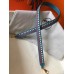 Hermes Blue Jean Tressage Cuir 25MM Bag Strap