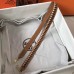 Hermes Brown Tressage Cuir 25MM Bag Strap