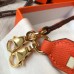 Hermes Orange Tressage Cuir 25MM Bag Strap