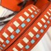 Hermes Orange Tressage Cuir 25MM Bag Strap