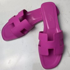 Hermes Oran Slide Sandals In Magnolia Epsom Calfskin Hermes Oran Slide Sandals In Magnolia Epsom Calfskin