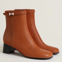 Hermes Imperial 50 Ankle Boots in Brown Calfskin Hermes Imperial 50 Ankle Boots in Brown Calfskin