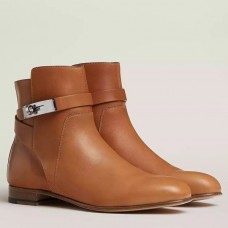 Hermes Neo Ankle Boots in Brown Calfskin Hermes Neo Ankle Boots in Brown Calfskin