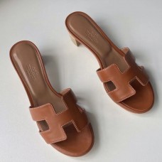 Hermes Oasis Sandals In Brown Swift Leather Hermes Oasis Sandals In Brown Swift Leather
