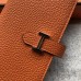 Hermes Orange Togo Leather Bearn Gusset Wallet