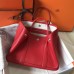 Hermes Red Clemence Garden Party 30cm Handmade Bag