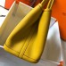 Hermes Yellow Clemence Garden Party 30cm Handmade Bag