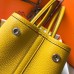 Hermes Yellow Clemence Garden Party 30cm Handmade Bag