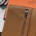 Hermes Brown Togo Leather Bearn Gusset Wallet