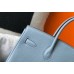 Hermes Birkin 30cm 35cm Bag In Blue Lin Clemence Leather