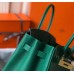 Hermes Malachite Clemence Birkin 30cm 35cm Handmade Bag