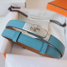 Hermes Kelly 18 Belt in Blue de Nord Epsom Calfskin