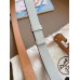 Hermes Kelly 18 Belt in Blue Glacier Epsom Calfskin