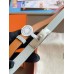 Hermes Kelly 18 Belt in Blue Glacier Epsom Calfskin