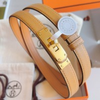 Hermes Kelly 18 Belt in Biscuit Epsom Calfskin