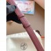 Hermes Kelly 18 Belt in Bordeaux Epsom Calfskin