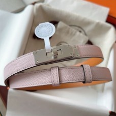 Hermes Kelly 18 Belt in Mauve Pale Epsom Leather