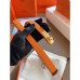 Hermes Orange Epsom Kelly Belt With Palladium Hardware Hermes Orange Epsom Kelly Belt With Palladium Hardware