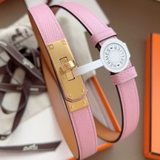 Hermes Kelly 18 Belt in Mauve Sylvestre Epsom Calfskin