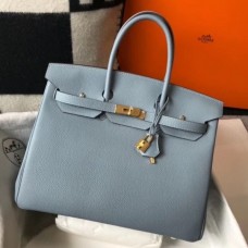 Hermes Birkin 30cm 35cm Bag In Blue Lin Clemence Leather Hermes Birkin 30cm 35cm Bag In Blue Lin Clemence Leather