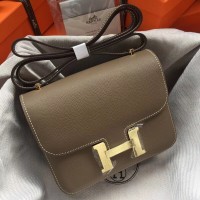Hermes Mini Constance 18cm Etoupe Epsom Bag