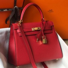 Hermes Red Epsom Kelly 25cm Sellier Handmade Bag Hermes Red Epsom Kelly 25cm Sellier Handmade Bag