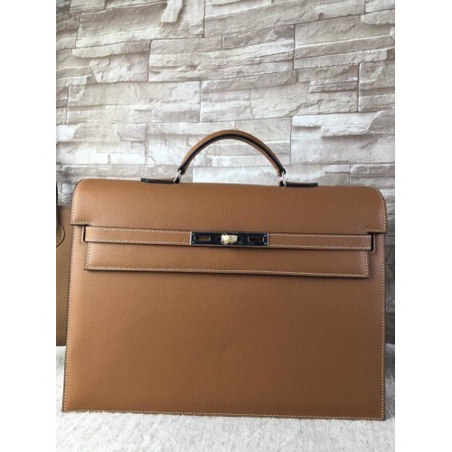 Hermès Pre-Owned Kelly Depeche 38 Briefcase in Brown