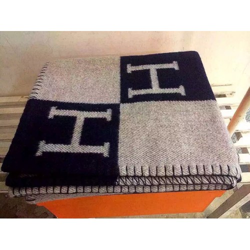 Hermes Black Avalon Blanket