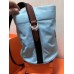 Hermes Grooming Bucket Bag In Blue Canvas