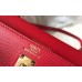 Hermes Red Epsom Kelly 25cm Sellier Handmade Bag