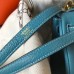 Hermes Blue Jean Clemence Kelly 20cm GHW Bag