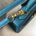 Hermes Blue Jean Clemence Kelly 20cm GHW Bag