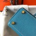 Hermes Blue Jean Clemence Kelly 20cm GHW Bag