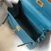 Hermes Blue Jean Clemence Kelly 20cm GHW Bag