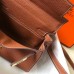 Hermes Brown Clemence Kelly 20cm GHW Bag