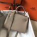 Hermes Grey Clemence Kelly 20cm GHW Bag