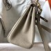Hermes Grey Clemence Kelly 20cm GHW Bag