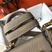 Hermes Grey Clemence Kelly 20cm GHW Bag