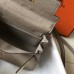 Hermes Grey Clemence Kelly 20cm GHW Bag