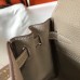 Hermes Grey Clemence Kelly 20cm GHW Bag