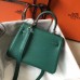 Hermes Malachite Clemence Kelly 20cm PHW Bag