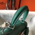 Hermes Malachite Clemence Kelly 20cm PHW Bag