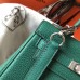 Hermes Malachite Clemence Kelly 20cm PHW Bag