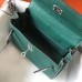 Hermes Malachite Clemence Kelly 20cm PHW Bag